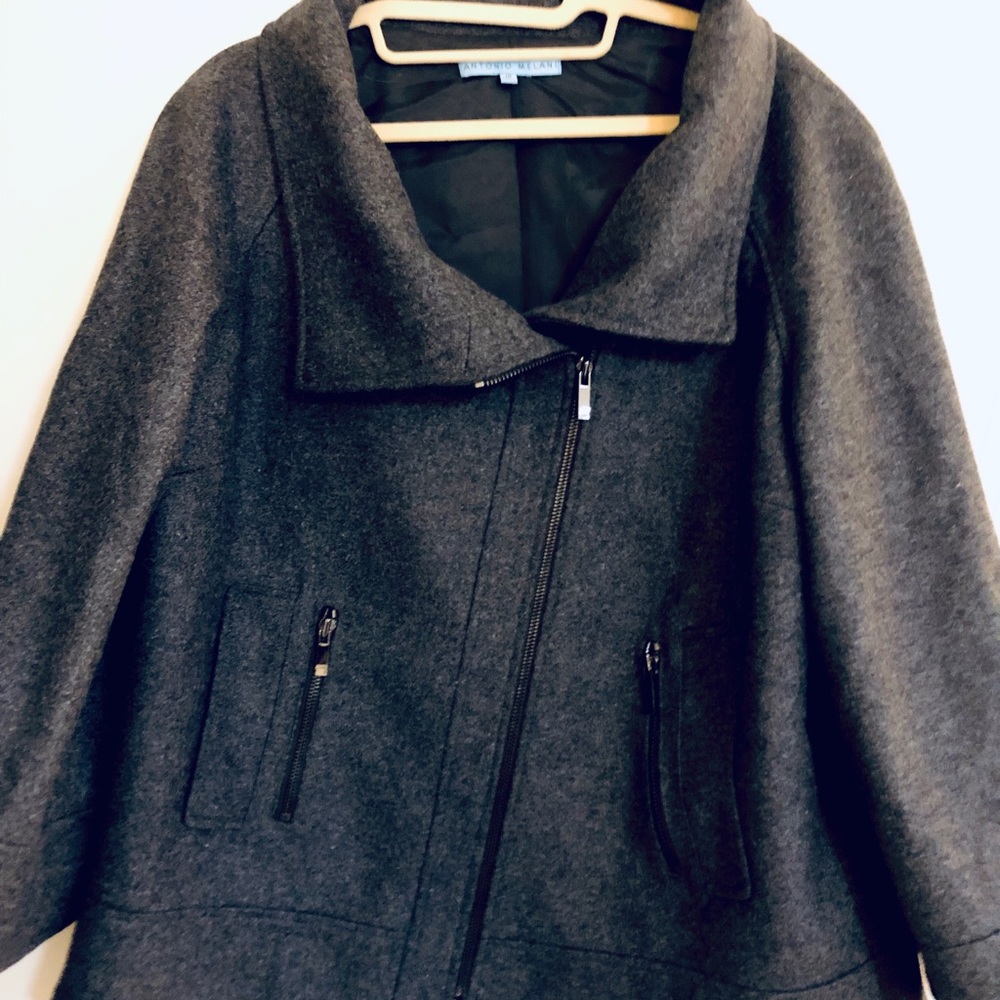 Antonio Melani Black / Heathered Grey Bell coat